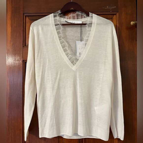 NWT IRO HABY Sweater Cloudy White Size Medium - Picture 5 of 12